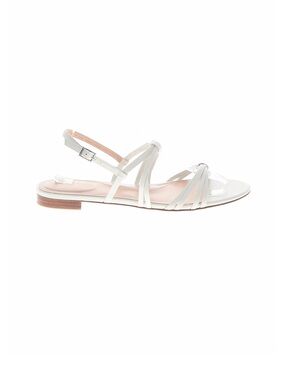 Talbots White Strappy Low-Heel Sandals